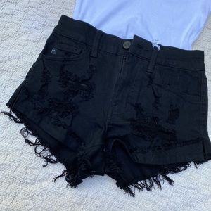 Distressed Jean shorts
